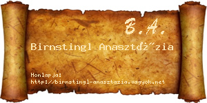 Birnstingl Anasztázia névjegykártya